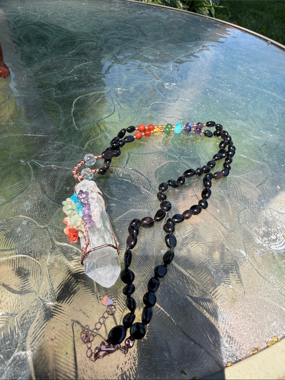 #Chakra tree necklace